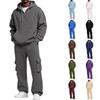 Men's Zip Up Hoodie and Cargo Jogger Pants 2 Piece Set for Casual Outdoor Sportswear
