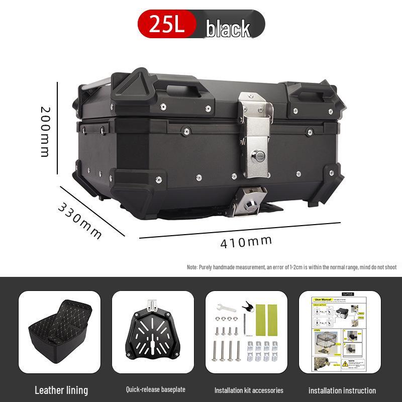 28L-100L Aluminum Motorcycle Waterproof Top/Side Boxes
