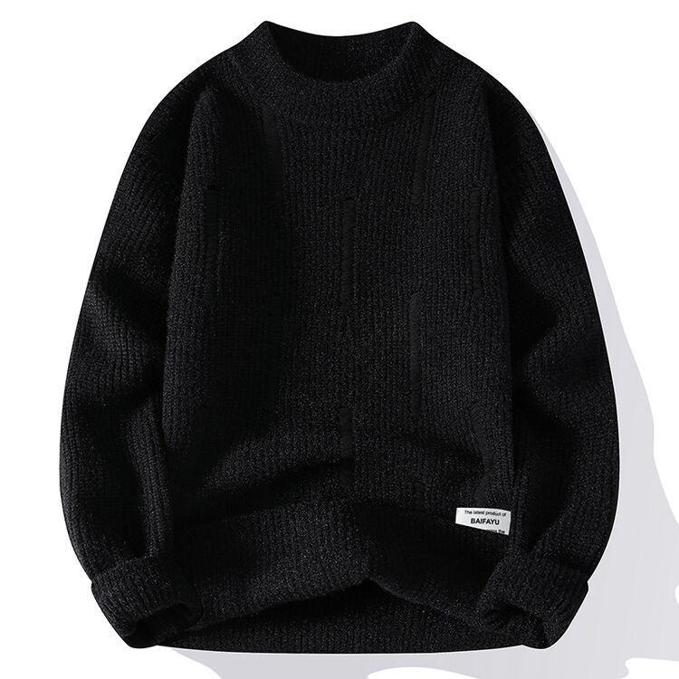 Hot Sale Winter New Fashion Thickened Semi-Turtleneck Men's Knitwear Thread