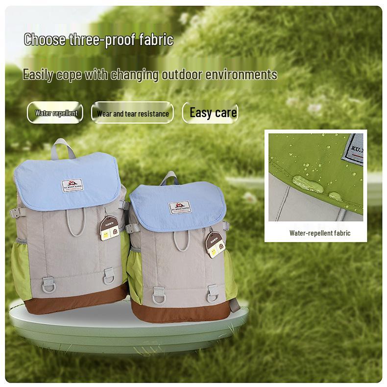 Unisex Stylish Colorblock Backpack: Lightweight, Trendy, and Versatile Student Bookbag