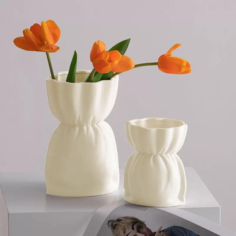 Plastic Flower Vases Wedding Vase Ornament Desk Accessories Vases Decoraitons Home Decor Desktop Ornament