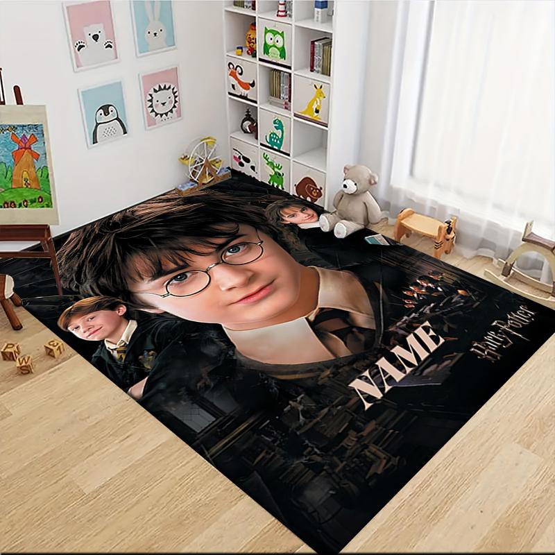 Custom Name "Harry Potter White Owl" Carpet Rug Customizable Soft Washable Anti-Slip Home Living Room Sofa Mats Personalized Rug. 090976