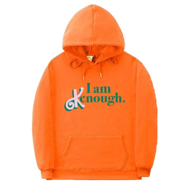Barbie Movie Inspired I Am Kenough Printed Hoodie Men Loose Fit Casual Sport Sweatshirt Fall