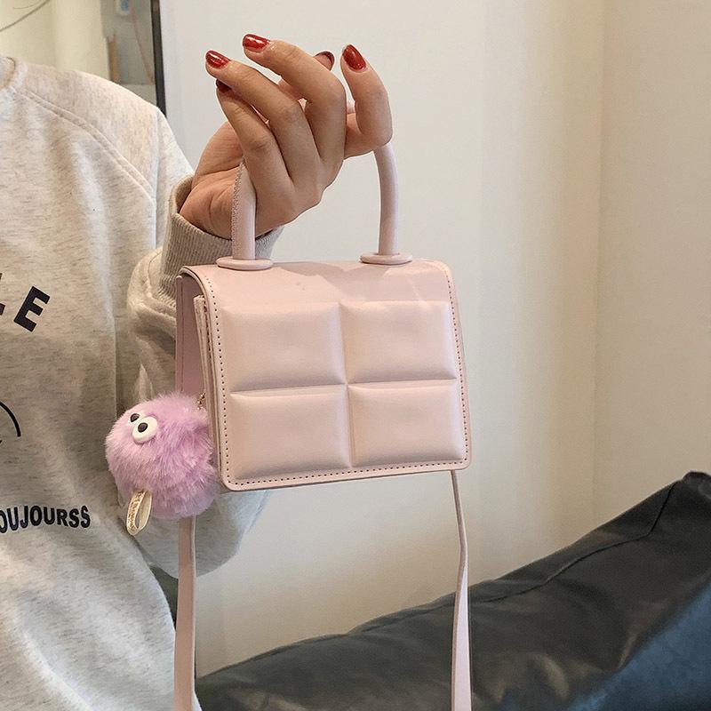 Summer New Fashion Niche Solid Color Flip Small Square Bag Portable Shoulder Oblique Span Women's Bag