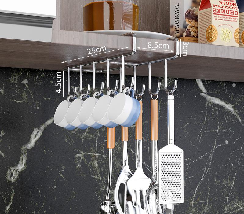 Hängendes Regal für Stielgläser zur Unterschrankmontage Barhänger Glas Kelch Eisenregal Barwerkzeug Eisen Weinregal Glashalter