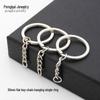 Eco-Friendly Nickel-Free Metal Keyring: DIY Jewelry Accessory, Split Ring Keychain with Doll Pendant