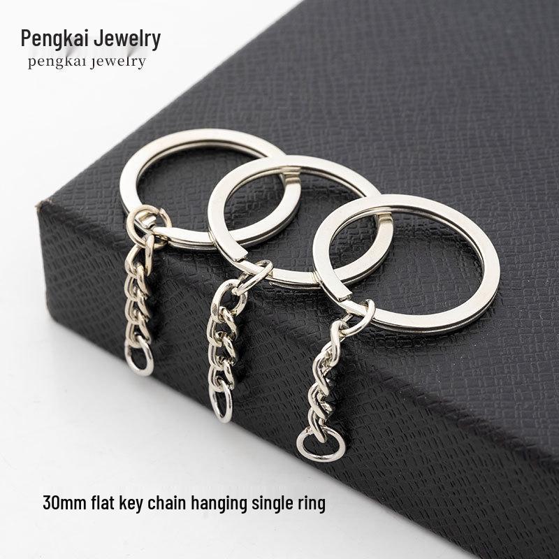 Eco-Friendly Nickel-Free Metal Keyring: DIY Jewelry Accessory, Split Ring Keychain with Doll Pendant