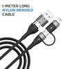 4-in-1 Schnelllade-USB-Kabel, Kompatibel mit 65W Typ C auf Typ C, 60W USB B0CNVM55PQ