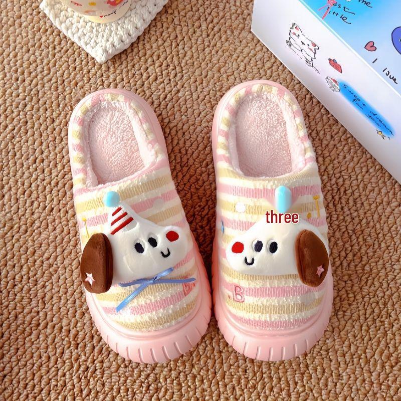 Dámské roztomilé bavlněné pantofle s jezevčíkem - Zvyšující výšku, protiskluzové, chlupaté, domácí obuv na podzim/zimu