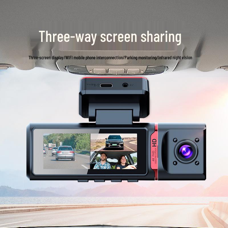 2025 Wireless 360° Dash Cam with Sentinel Mode & 24-Hour Parking Monitoring