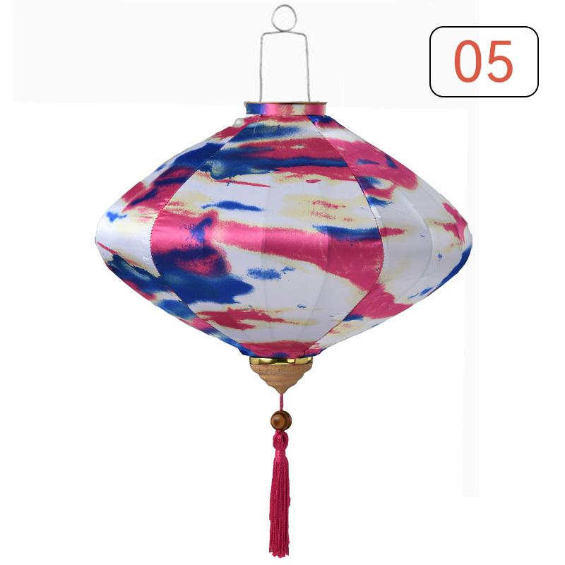 Seidenlaterne im chinesischen Stil 12/14 Zoll Antike Palastlaterne Vietnam Traditionell Mondfest Frühlingsfest Party Hängende Dekoration