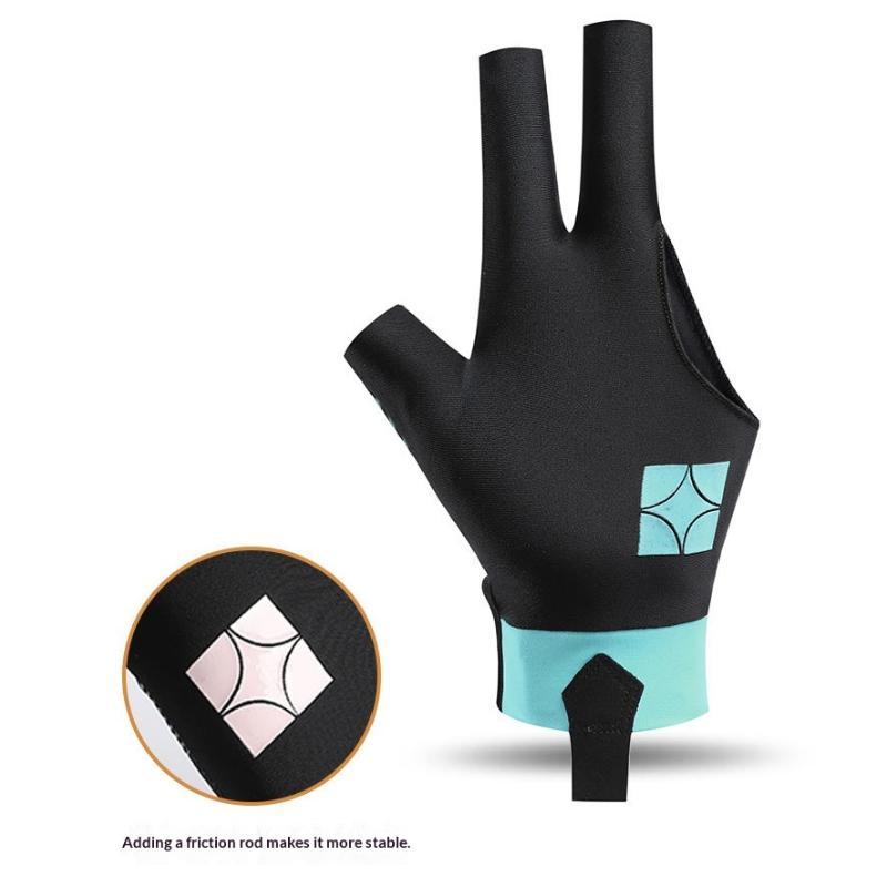 Hand Billiards Gloves Non Slip Left Hand Three Fingers Glove Portable Breathable Elastic Snooker Billiard Glove