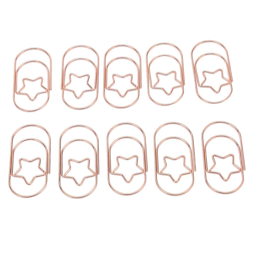 40PCS Star Paper Clips Bright Color Rust Proof Coating Portable Lightweight for Office Home