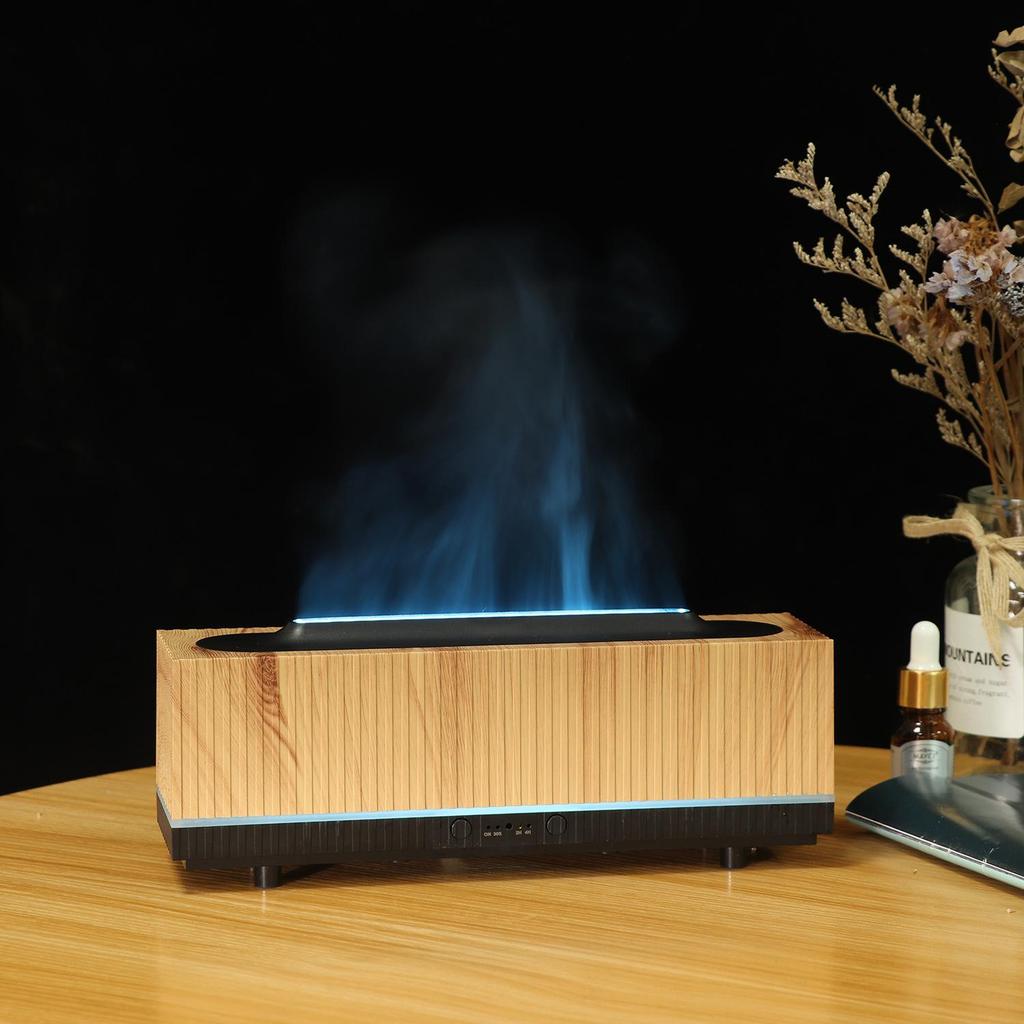 3D Flame Aromatherapy Humidifier for Home, Bedroom & Office - Quiet, Essential Oil Compatible, Desktop Air Atmosphere Enhancer