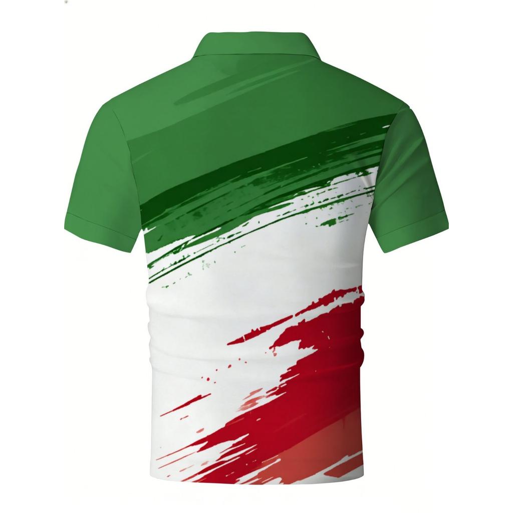 2026 Model Men's Polo Shirt, 3D Print, Business Style, Suitable for Polo Sports, Applicable in All Seasons.