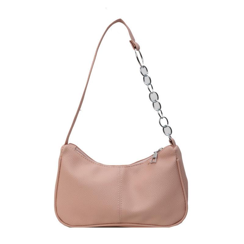 Stylish Summer Pu Leather Shoulder Bag For Women With Vintage Texture