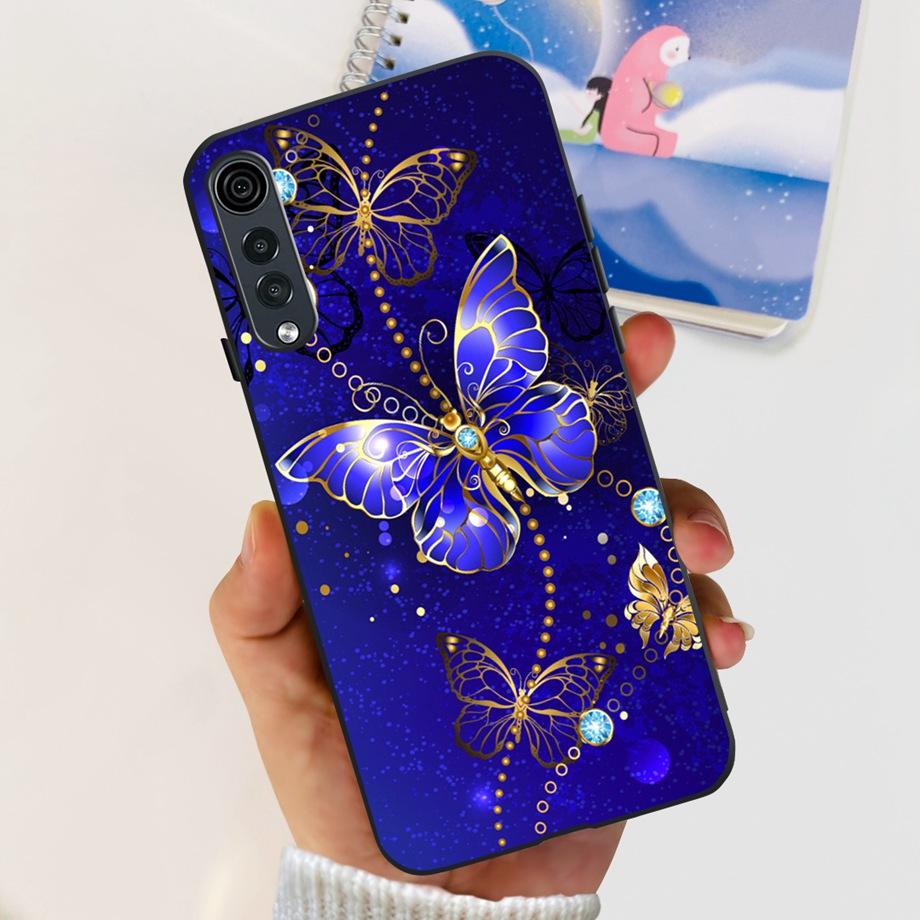 For LG Velvet 5G 4G / Velvet 5G UW Case Cute Cartoon Panda Flower Luxury Soft Silicon Phone Case Back Cover Capas