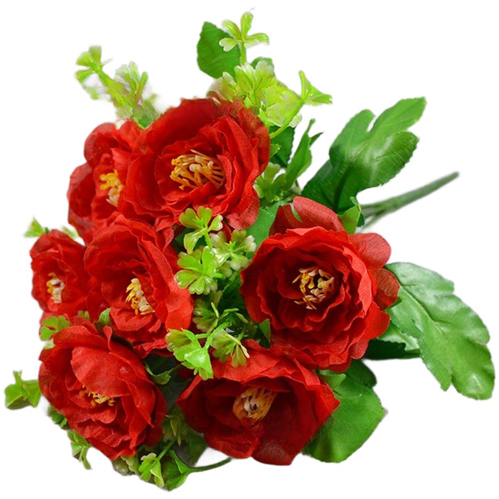 Realistic Silk Petals Artificial Flowers Plastic-wrapped Wire Stems