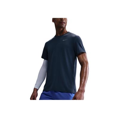 Solid Color Round Neck Short Sleeve T-Shirt Men Tops Thunder-Blue DV9316-437