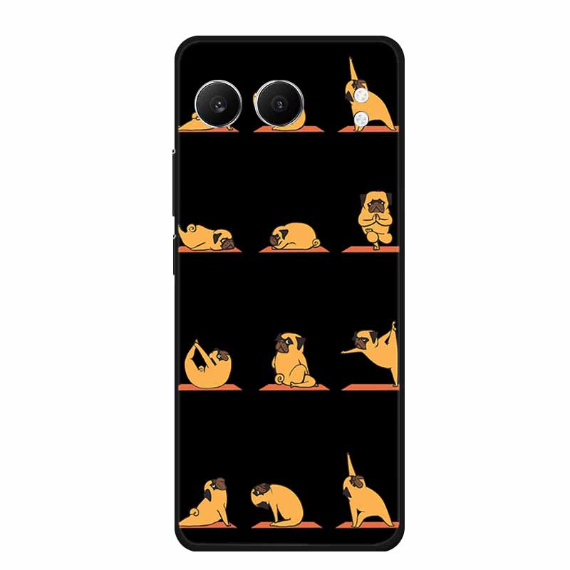 For OnePlus Nord 4 Back Cover Case Cute Cartoon Cat Black Silicone Soft Phone Cases For OnePlus Nord 4 Case Nord4 6.74" Capa Bag