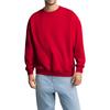 Unisex Solid Color Round Neck Pullover Ribbed Long-sleeved Sweatshirt