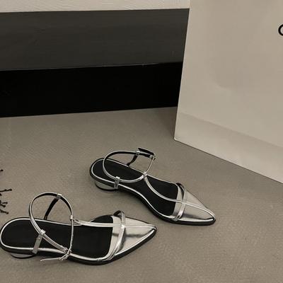 Damen Ballerinas Sandalen Designer Spitz Zehen Riemchen Schnalle Sandalen Sommer Neu Strandschuhe für Damen Lässige Römerschuhe Sandalias Mujer