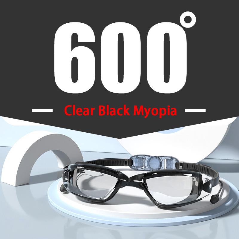 -1.5 Bis -7.0 Erwachsene Myopie Silikon HD Klare Linse Anti-Beschlag Schwimmbrille Schwimmbrille Kundenspezifisch Unterschiedliche Stärke Linkes Rechtes Auge