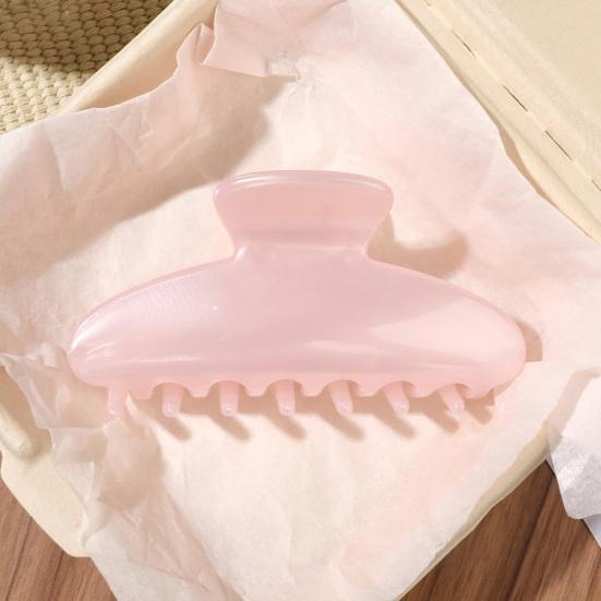 Hair Claw for Women, Semi-Transparent Pearlescent Tones Hair Clip, Large Size Back Head Hair Claw for Thick Long Hair