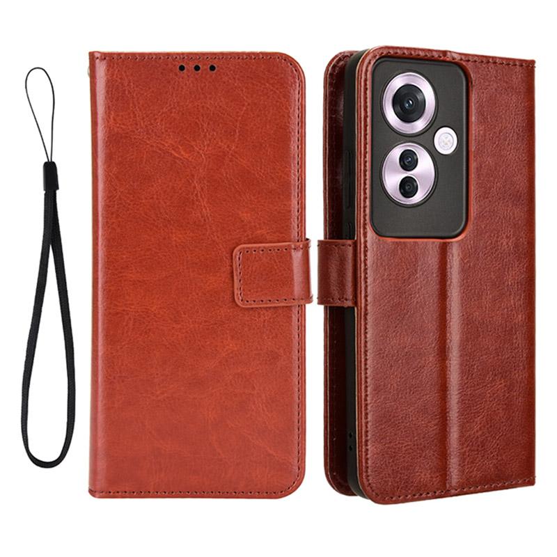 For Oppo Reno11 F 5G/F25 Pro 5G Case Crazy Horse Texture Leather Stand Phone Cover