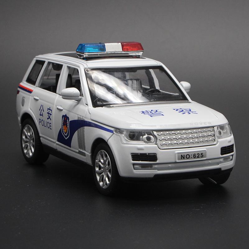 1:32 Pull-Back Alloy Police Car Toy with Lights & Sound – Six-Opening Doors for Kids
