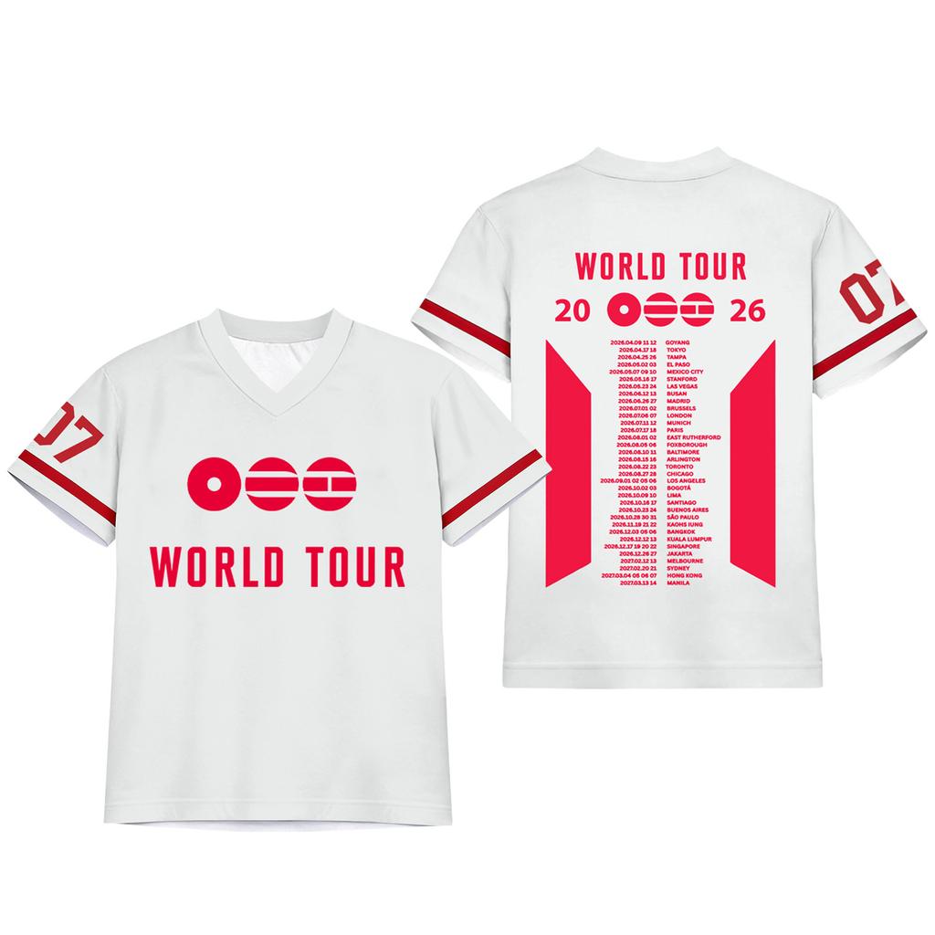 Fashion Sports Jersey Women Short Sleeve Casual Top with Printed Graphics and Numbered Sleeves Comfortable Fit for Everyday Wear