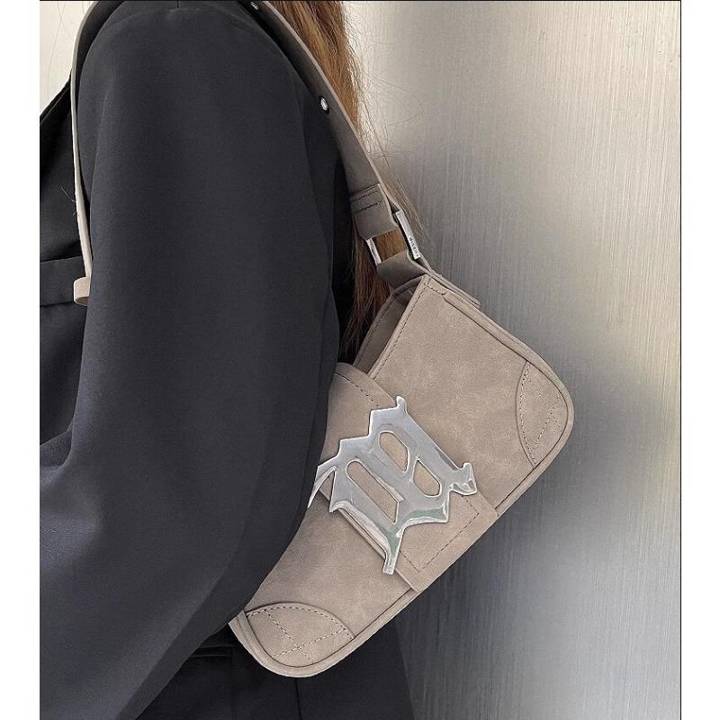 

New medieval underarm bag women s new trendy retro matte portable baguette bag versatile oblique хакі