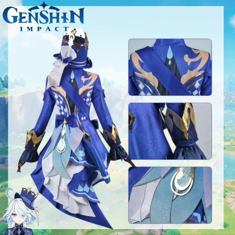 Impact Focalors Genshin Cospaly Costume Adult Party Dressing Anime Show Clothing