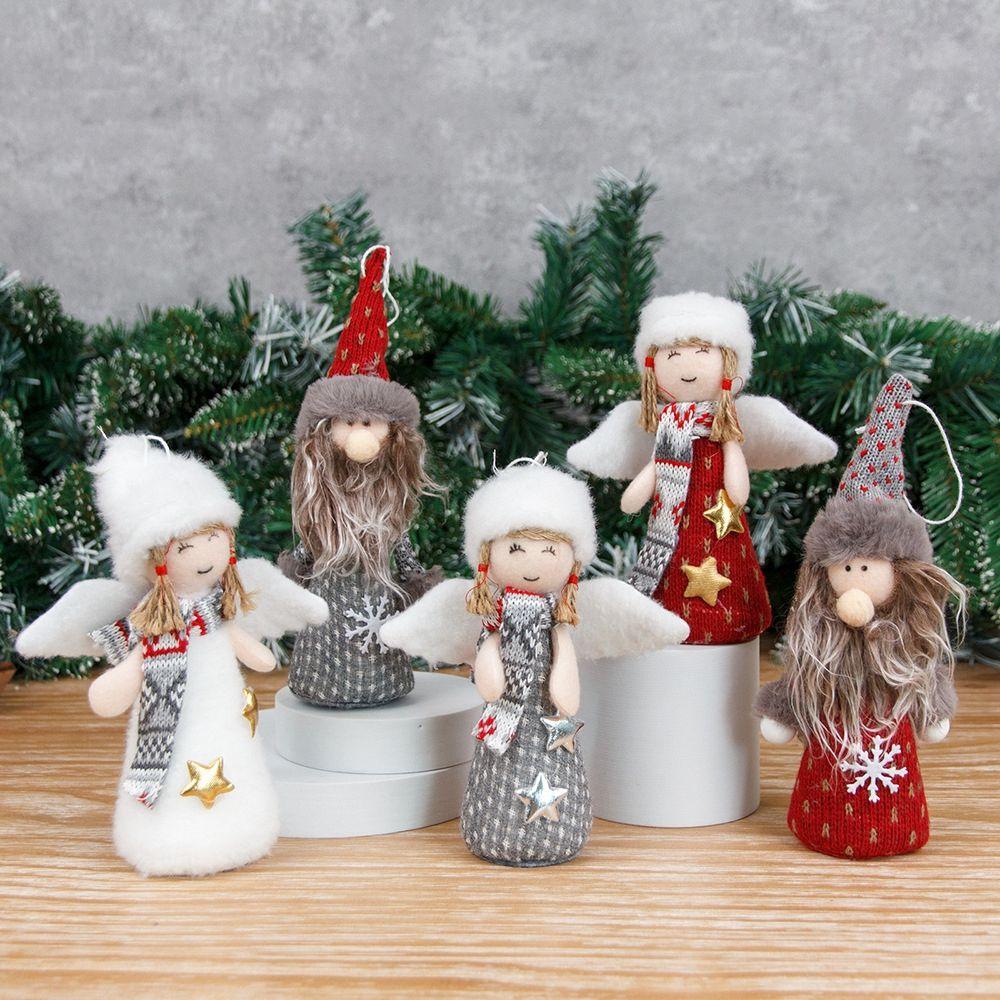 pcs Angel Ornament Fabric Art Cartoon Hanging Ornament Christmas Gift Rudolph Doll Xmas Tree Decor