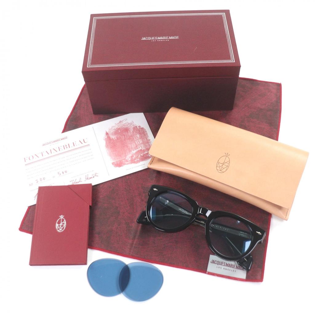 Excellent JACQUESMARIEMAGE sunglasses FONTAINEBLEAU black mens JMMFU-6W Used