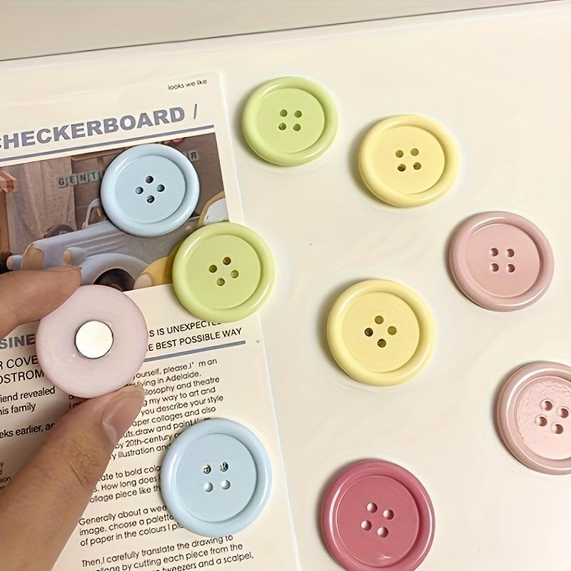 12pcs Colorful Button Shaped Refrigerator Magnets Decorative ABS Resin Magnets ,Home Decor Holiday Gifts Vibrant Yellow,Pink Green,Purple,Blue