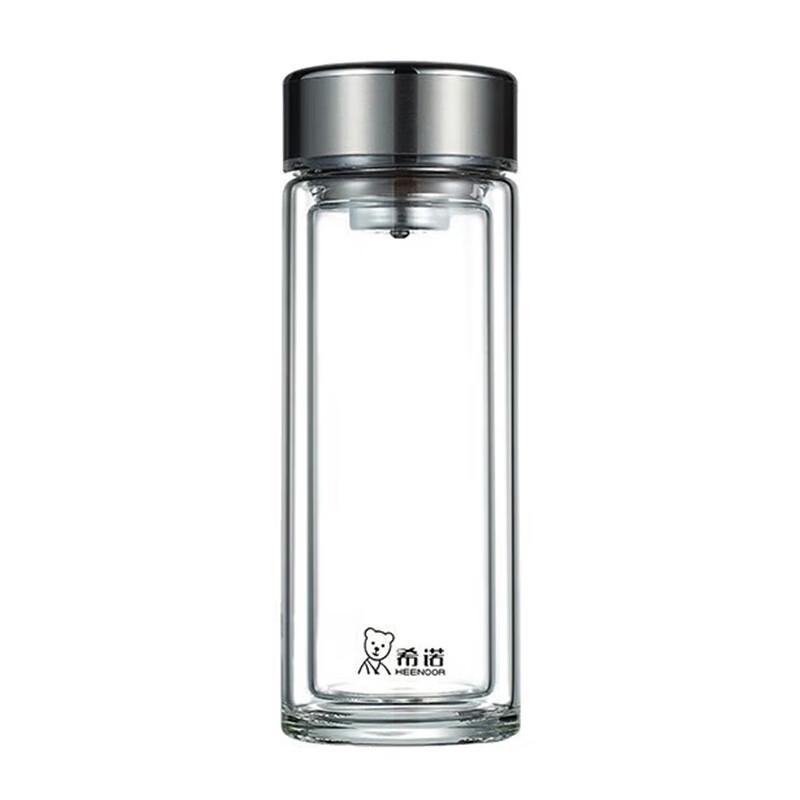 Heenoor 285ml Double-Layer Glass Tea Infuser Bottle