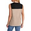 Women's Summer New Round Neck Color Blocked Sleeveless Top Short Sleeved Comfortable Vest