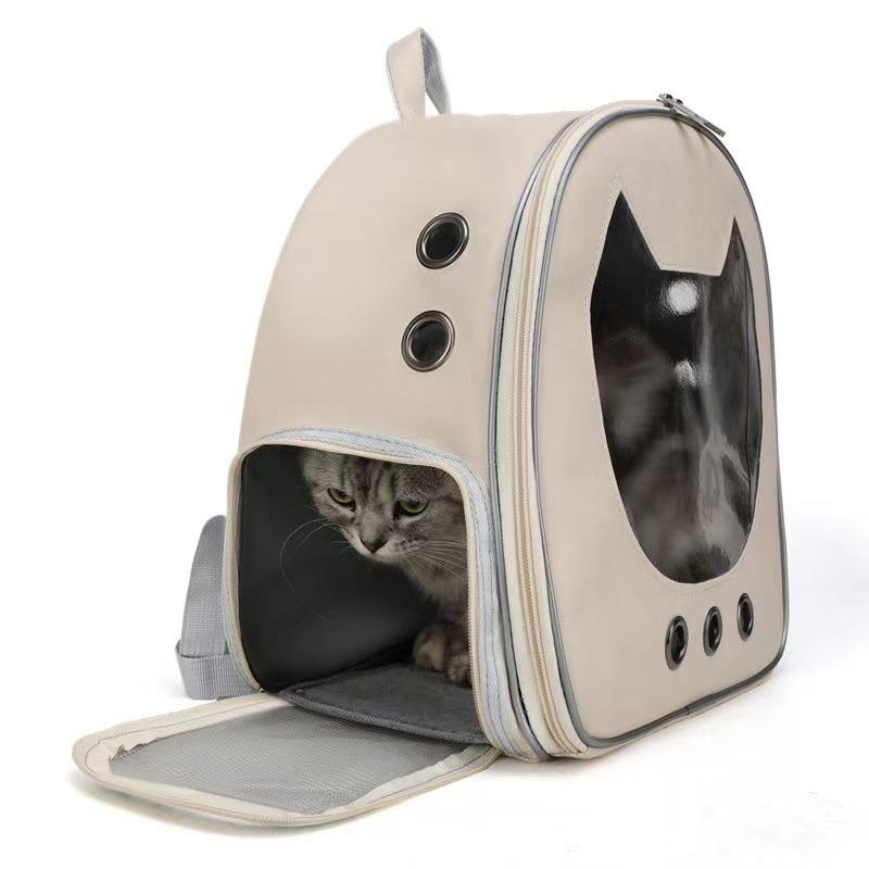 

Кошачья сумка для питомца Прозрачная переноска для кошек Портативная клетка для кошек Транспортный рюкзак для домашних животных для маленьких собак Воздухопроницаемые дорожные сумки для кошек хаки