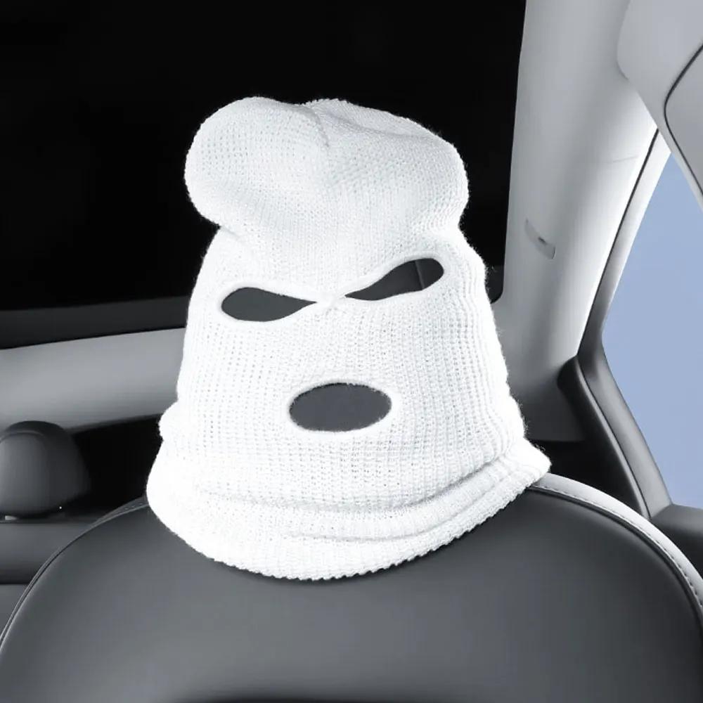 ISGTDRM Suitable For Tesla Model Y 3 Car Seat Cover Personalized Fun Hat Interior Modification Sentinel Mode Motorcycle Headgear