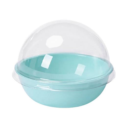 50Pcs Cake Packaging Box Set Transparent Plastic Mini Cupcake Boxes with Secure Lid Bakery Gift Box for Small Cakes Pastries Desserts Cookies