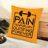 No Pain No Gain Cushion Cover Soft Short Plush Pillow Cover Smooth Cozy Texture Aesthetic Cushion Case Home Decor