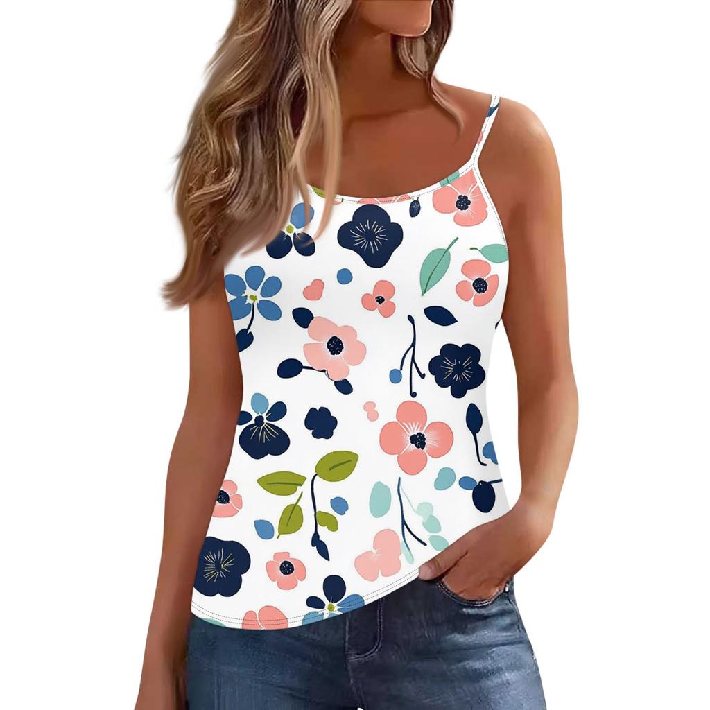 Women's Low-necked Sleeveless Vest U-neck T-shirt Suspenders