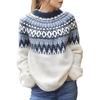 Independent Station 2026 Women's Trendy Loose Color Block Knit Sweaters