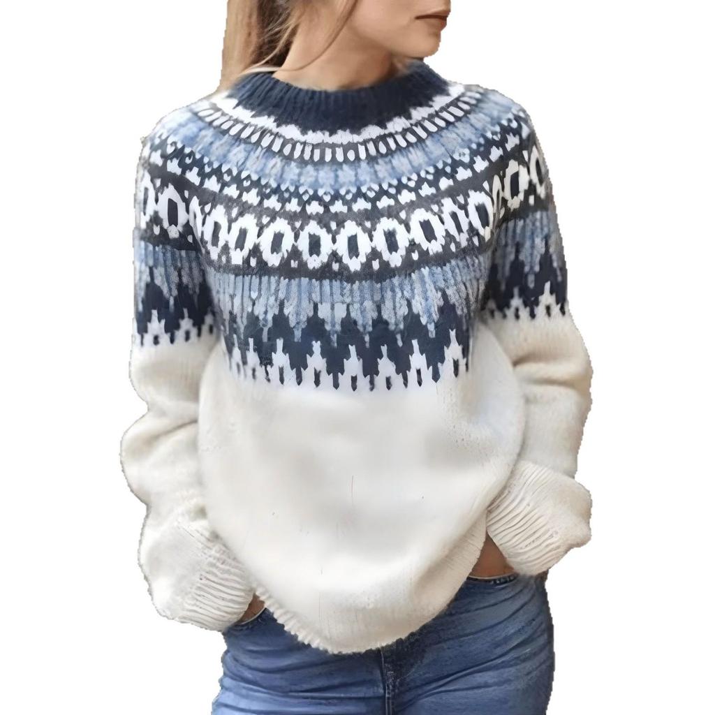 Independent Station 2026 Women's Trendy Loose Color Block Knit Sweaters