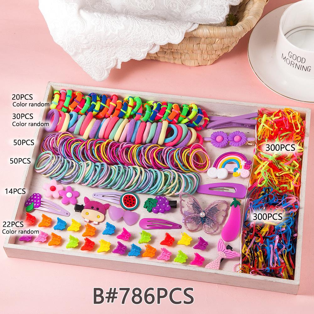 Princess Hair Accessories Set for Kids – Clips, Scrunchies & Claw Clips with Elastic Ties, Gift Box for Daily Wear