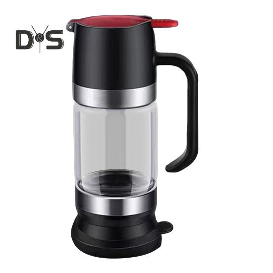 Glass Bottle Honey Syrup Dispenser Food Grade BPA Free Leakproof Glass Honey Dispenser Pot Syrup Storage Bottle with Handle