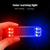 Colorful Motorcycle Solar Power LED Warning Light Night Ride Flash Tail Light Rear Strobe Light for Electric Vehicle Bicycle