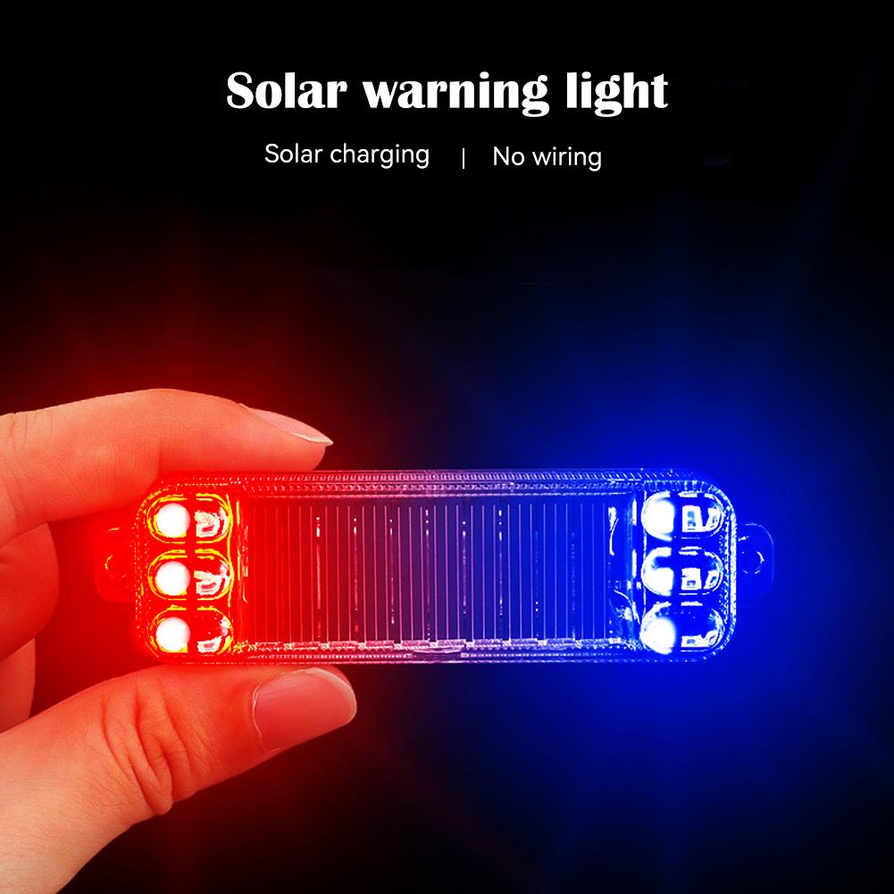 Colorful Motorcycle Solar Power LED Warning Light Night Ride Flash Tail Light Rear Strobe Light for Electric Vehicle Bicycle
