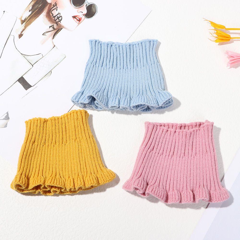 Women Windproof Detachable Warm Neck Guard Knitted Fake Collar Turtleneck Scarf